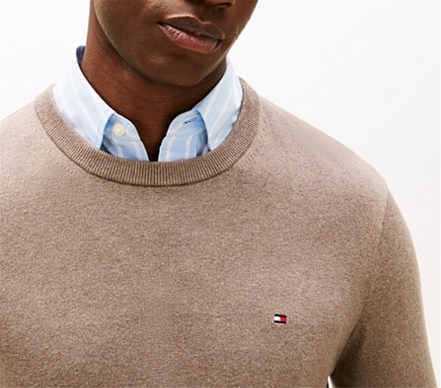 TOMMY HILFIGER MW0MW28046 Tortora Abbigliamento Uomo Maglioni