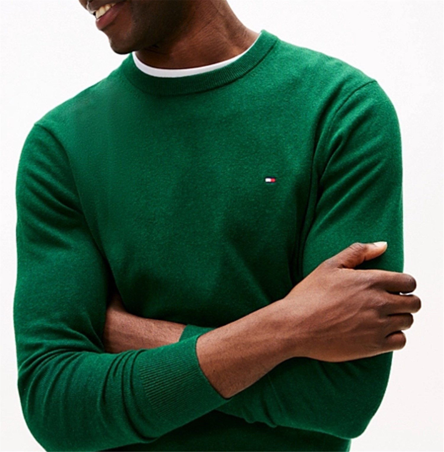 TOMMY HILFIGER MW0MW28046 Verde Abbigliamento Uomo Maglioni