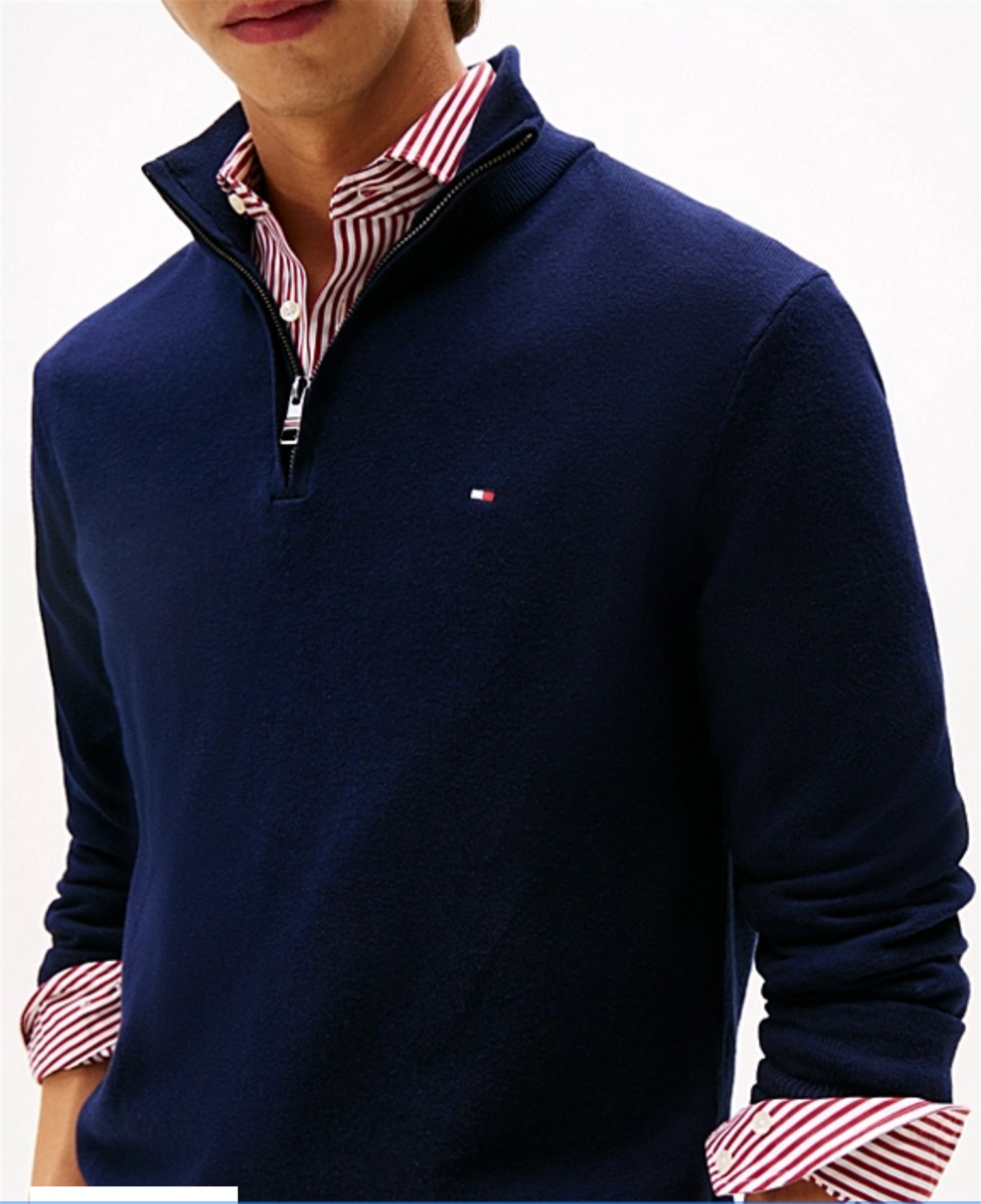 TOMMY HILFIGER MW0MW28049 Blu Abbigliamento Uomo Maglioni