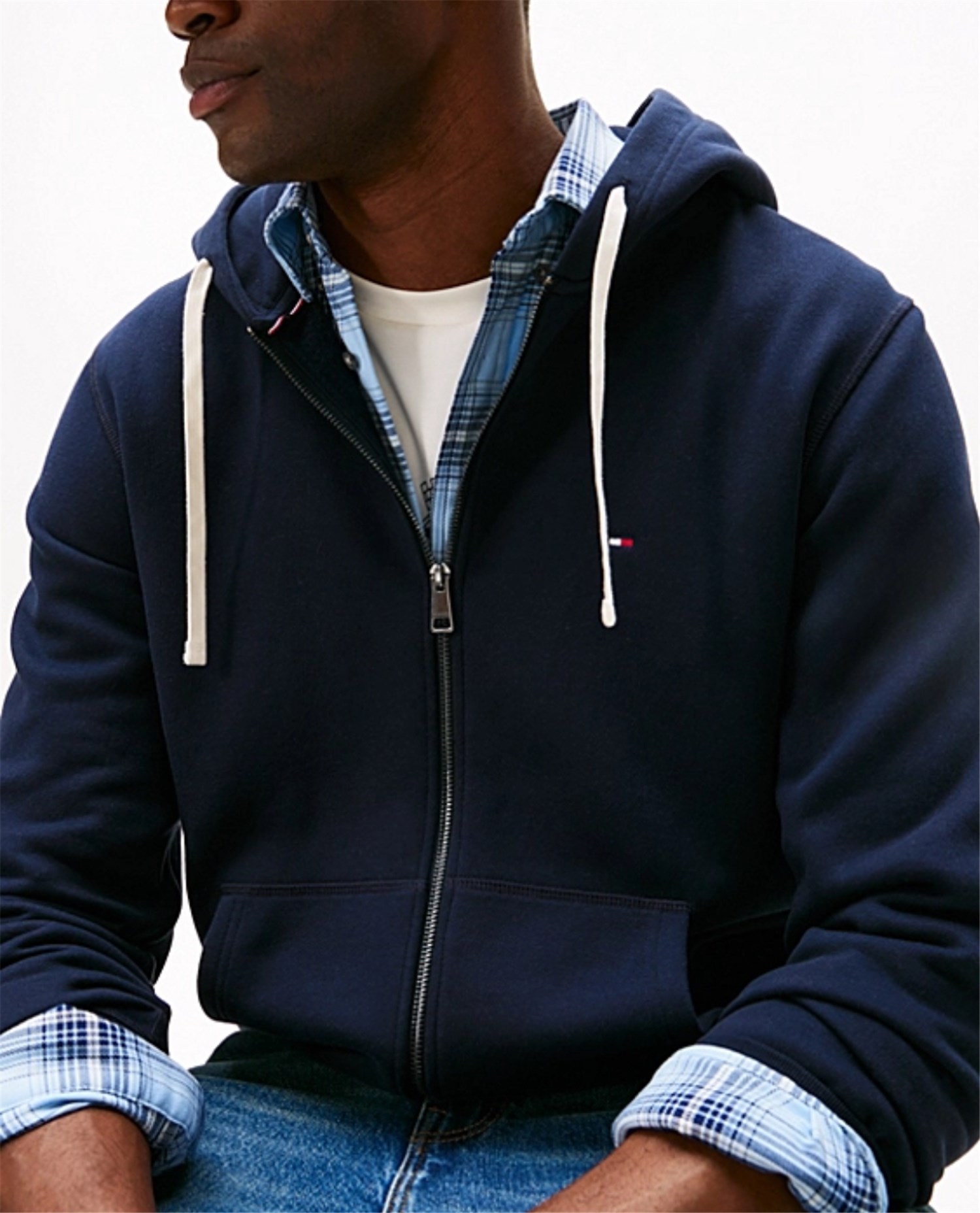 TOMMY HILFIGER MW0MW37234 Blu Abbigliamento Uomo Felpa