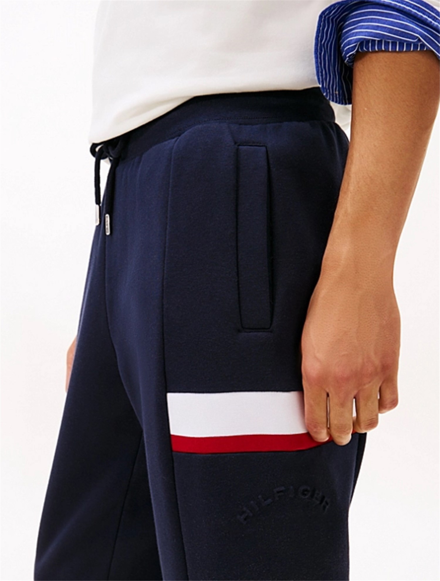 TOMMY HILFIGER MW0MW40416 Blu Abbigliamento Uomo Pantaloni