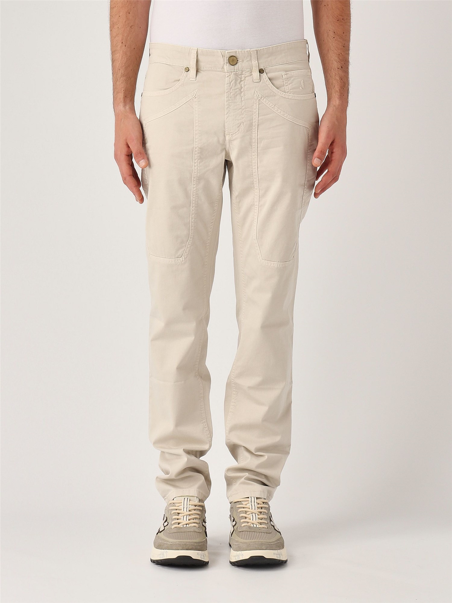 JECKERSON PE25JUPPA077JOHN001 Beige Abbigliamento Uomo Pantaloni