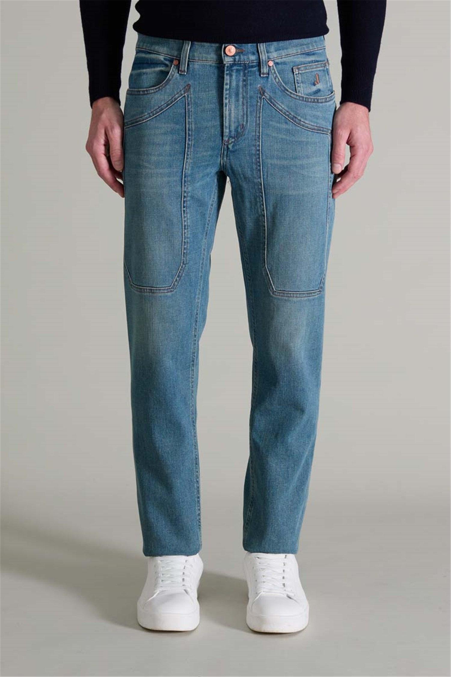 JECKERSON PE25JUPPA077JOHN001 Blu medio Abbigliamento Uomo Pantaloni