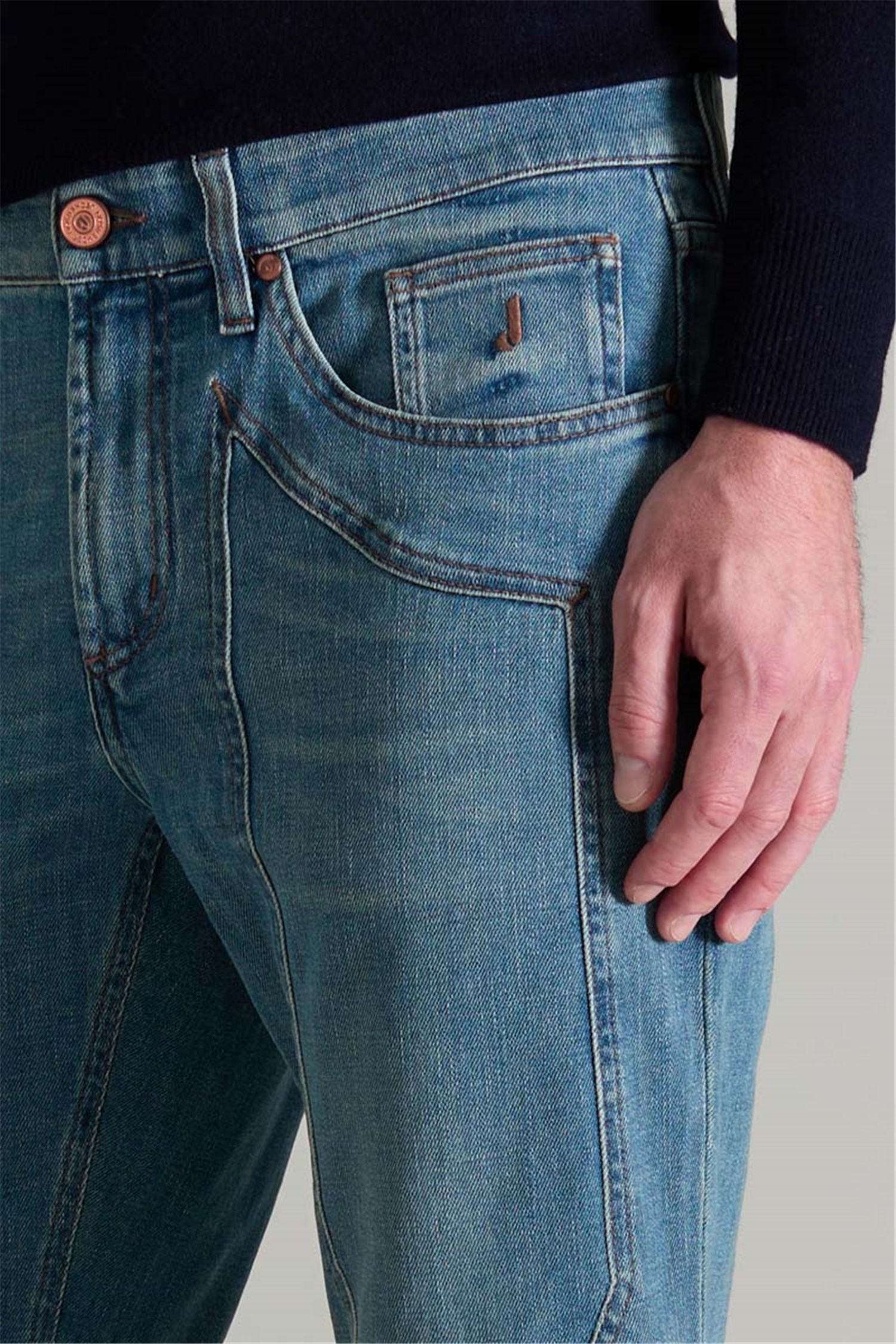 JECKERSON PE25JUPPA077JOHN001 Blu medio Abbigliamento Uomo Pantaloni