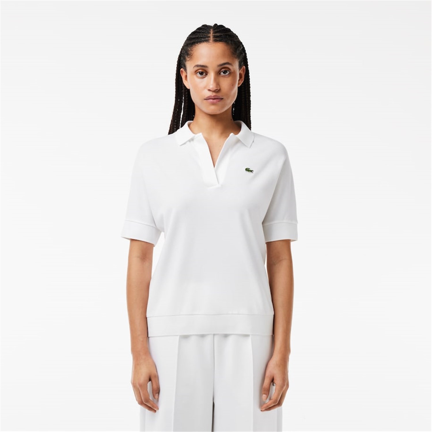 Lacoste PF0504 00 Bianco Abbigliamento Donna Polo