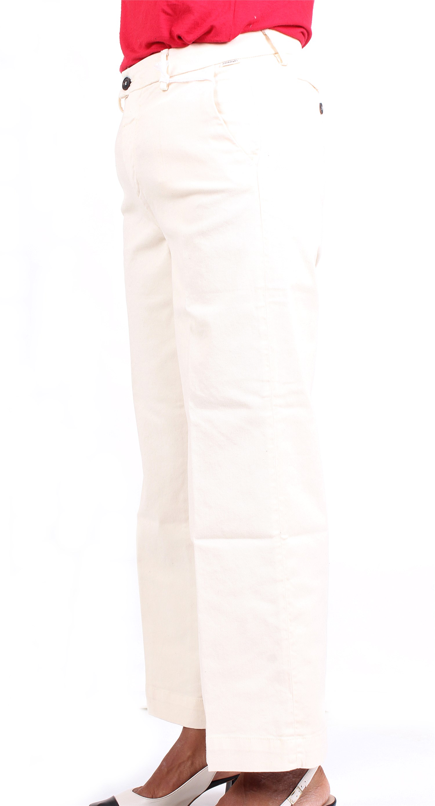ROY ROGER'S RND032P4030112 Latte Abbigliamento Donna Pantaloni