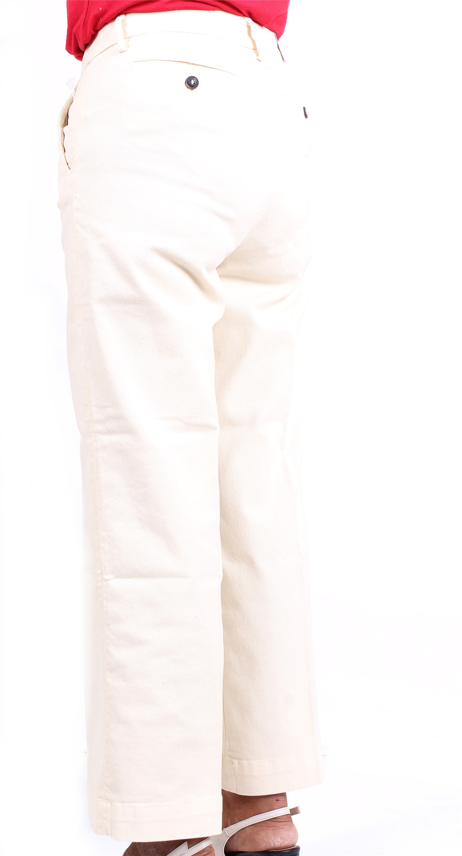 ROY ROGER'S RND032P4030112 Latte Abbigliamento Donna Pantaloni