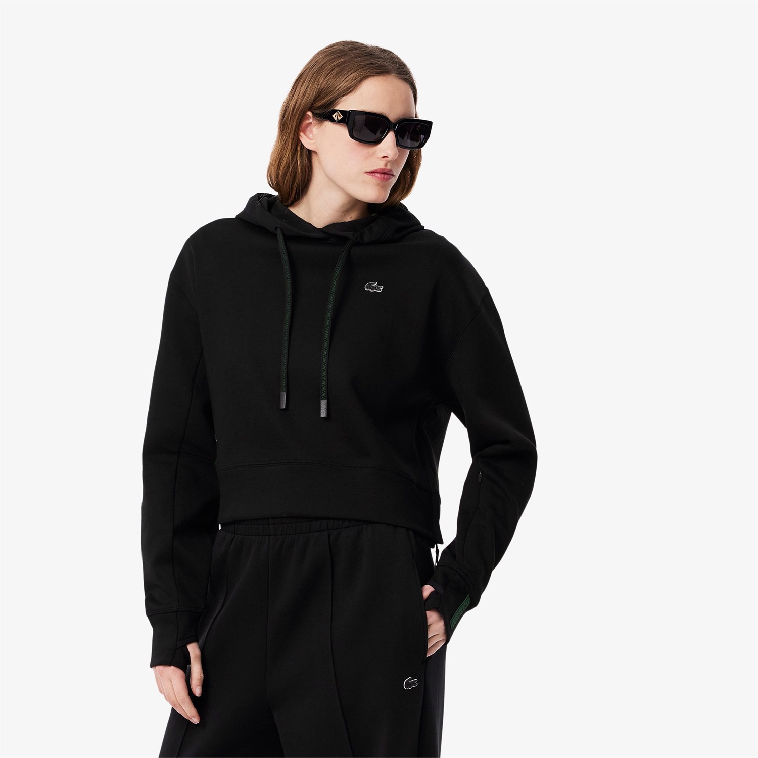 Lacoste SF0281 Nero Abbigliamento Donna Felpa