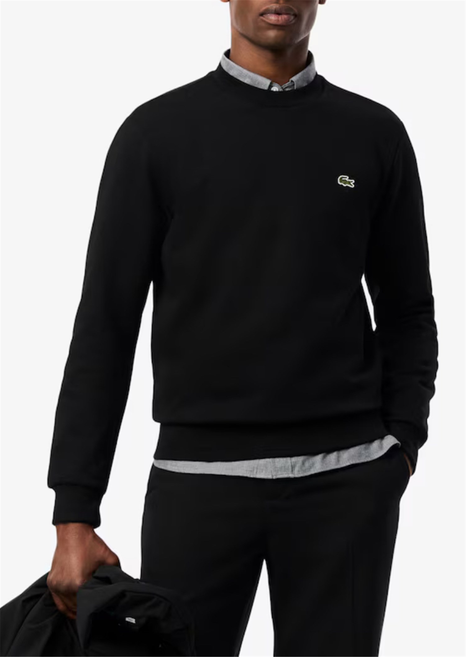 Lacoste SH9608 00 Nero Abbigliamento Unisex Felpa