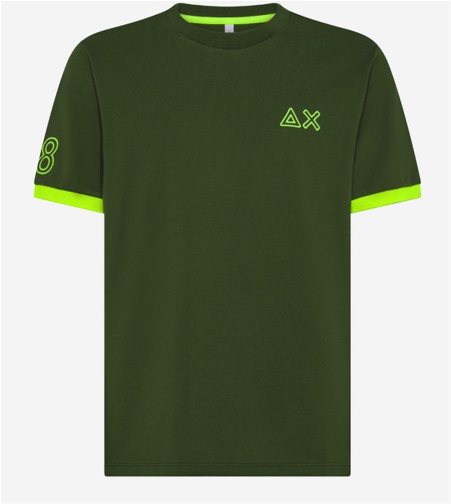 SUN68 T35125 Verde 2 Abbigliamento Uomo T-Shirt