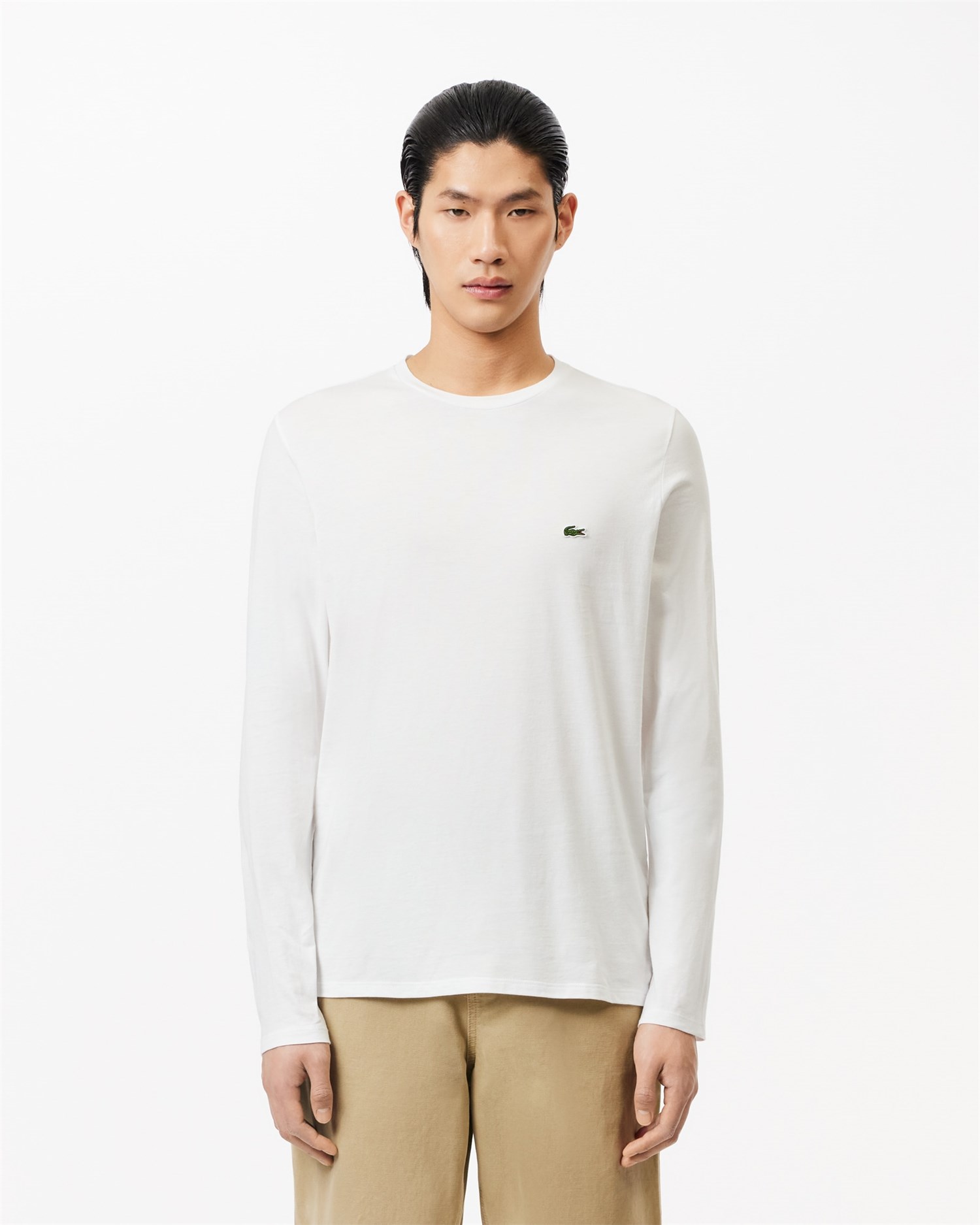 Lacoste TH6712 00 Bianco Abbigliamento Uomo T-Shirt