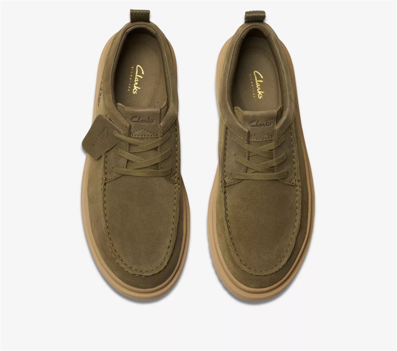 Clarks polden moc suede Verde 2 Scarpe Uomo Sneakers