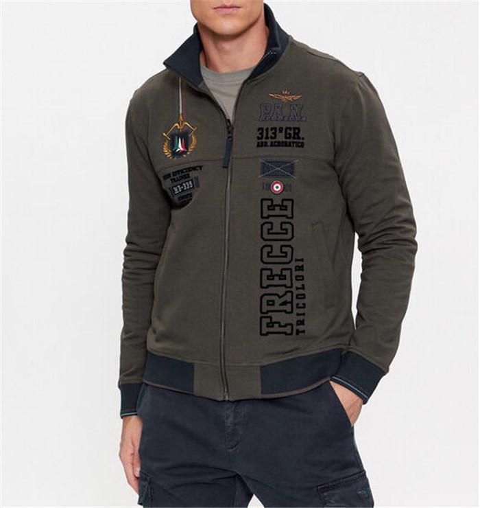 AERONAUTICA MILITARE 232FE1824F418 Marrone Abbigliamento Uomo Felpa