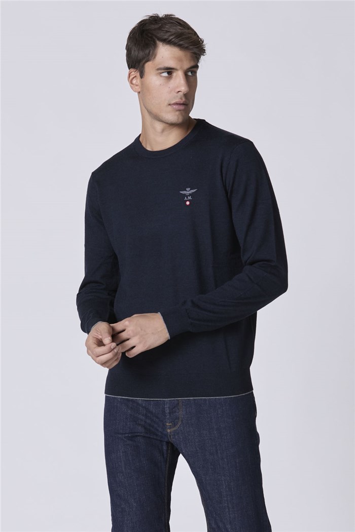 AERONAUTICA MILITARE 242MA1388L415 Blu Abbigliamento Uomo Maglia