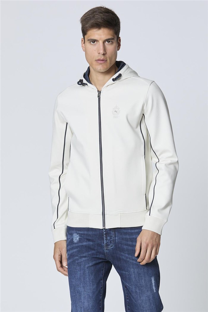 AERONAUTICA MILITARE 251FE2014F586 Latte Abbigliamento Uomo Felpa