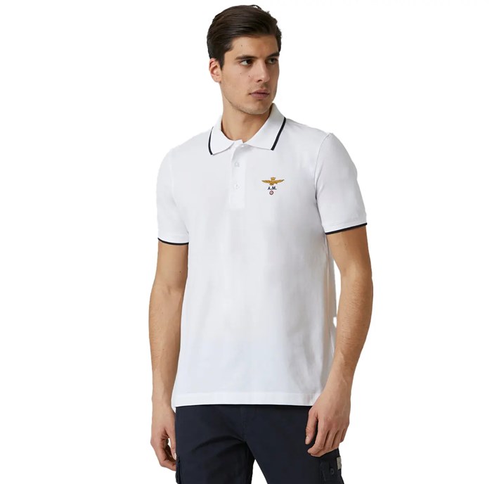 AERONAUTICA MILITARE 251PO1308P82 Bianco Abbigliamento Uomo Polo