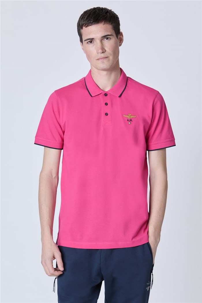 AERONAUTICA MILITARE 251PO1308P82 Fuxia Abbigliamento Uomo Polo