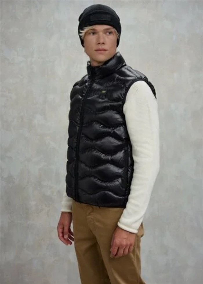 Blauer 25SBLUX02081 005958 Nero Abbigliamento Uomo Gilet
