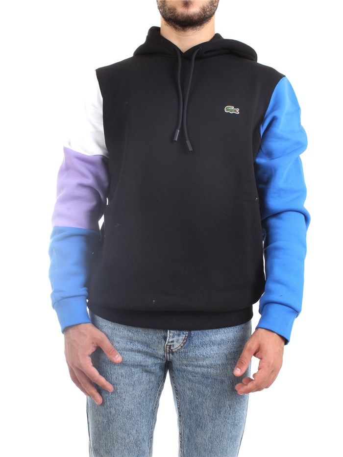 Lacoste SH9620 00 Nero Abbigliamento Unisex Felpa