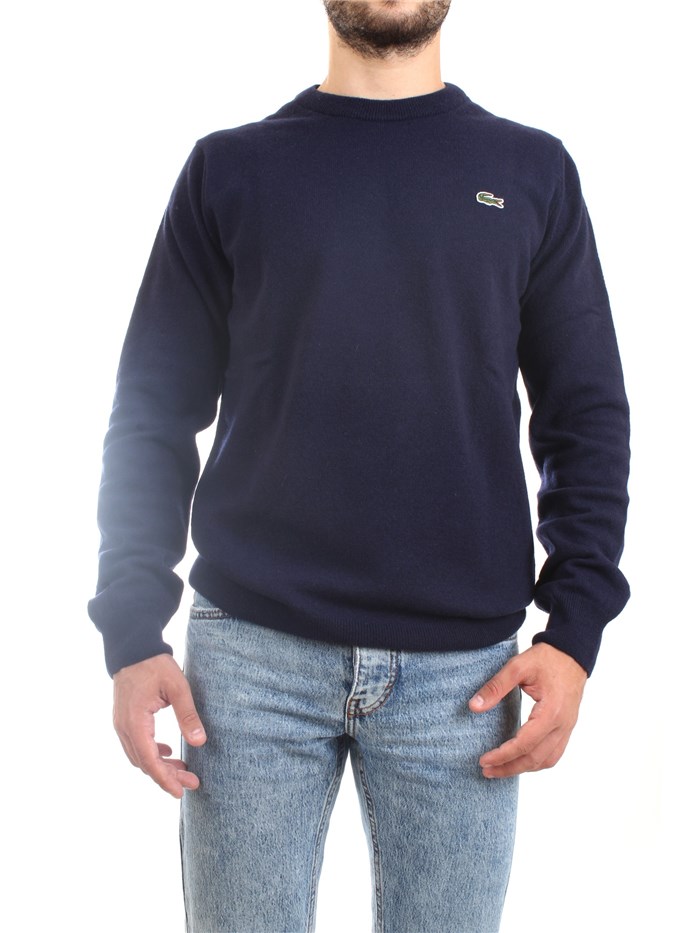 Lacoste AH3449 00 Blu Abbigliamento Uomo Maglioni