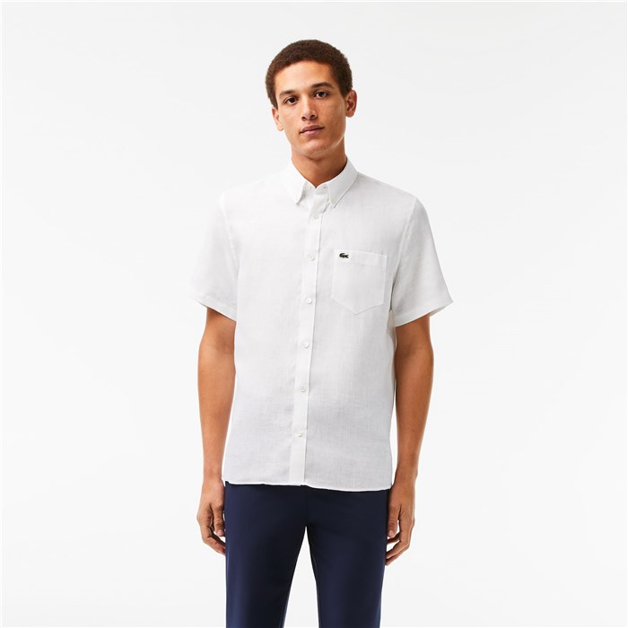 Lacoste CH4991 Bianco Abbigliamento Uomo Camicia