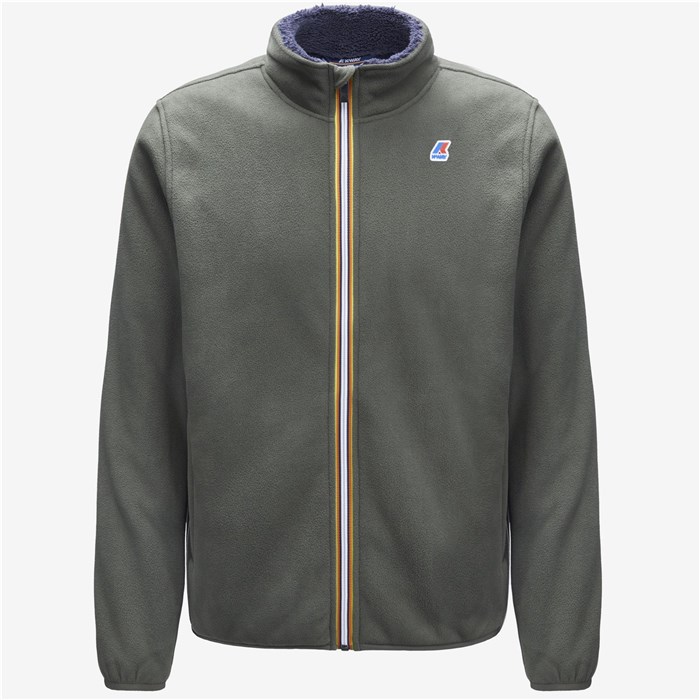 K-WAY K21181W Verde Militare Abbigliamento Uomo Felpa