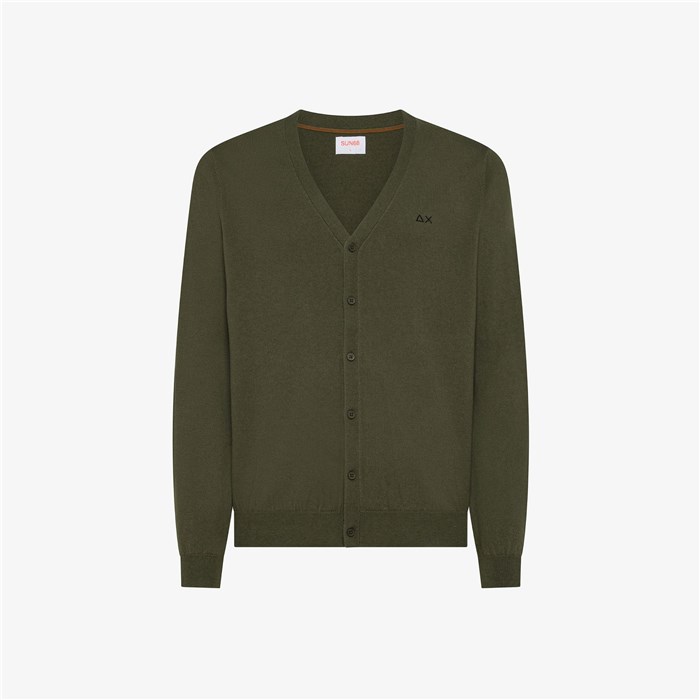 SUN68 K45103 Verde Abbigliamento Uomo Cardigan