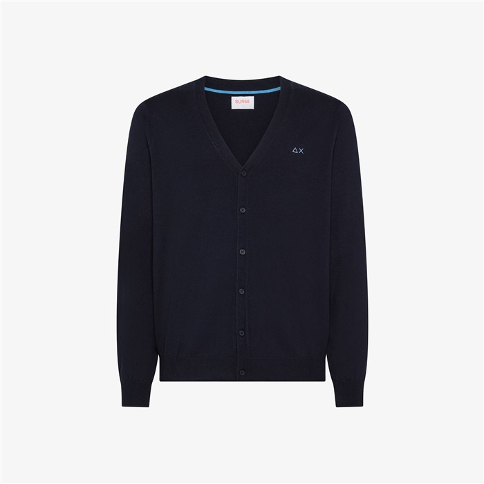 SUN68 K45103 Blu Abbigliamento Uomo Cardigan
