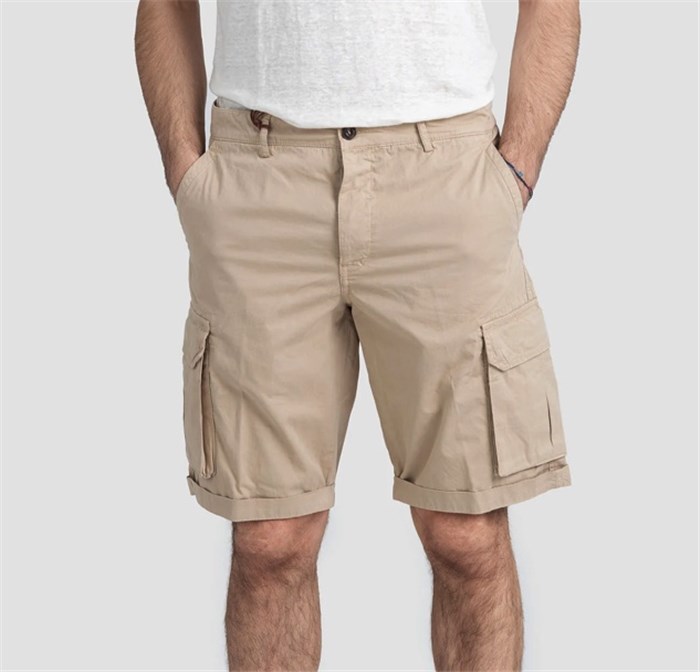 40 Weft NICK 2122 Beige Abbigliamento Uomo Bermuda