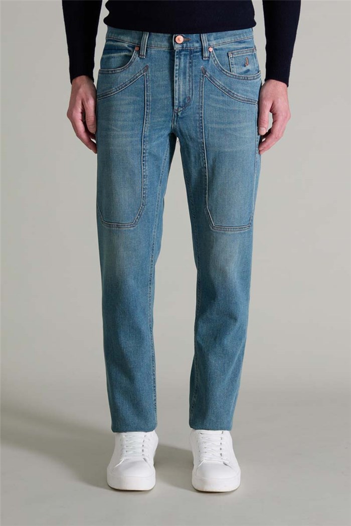 JECKERSON PE25JUPPA077JOHN001 Blu medio Abbigliamento Uomo Pantaloni