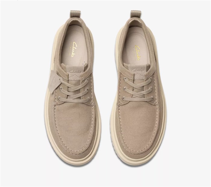 Clarks Polden Moc Grigio chiaro Scarpe Uomo Sneakers