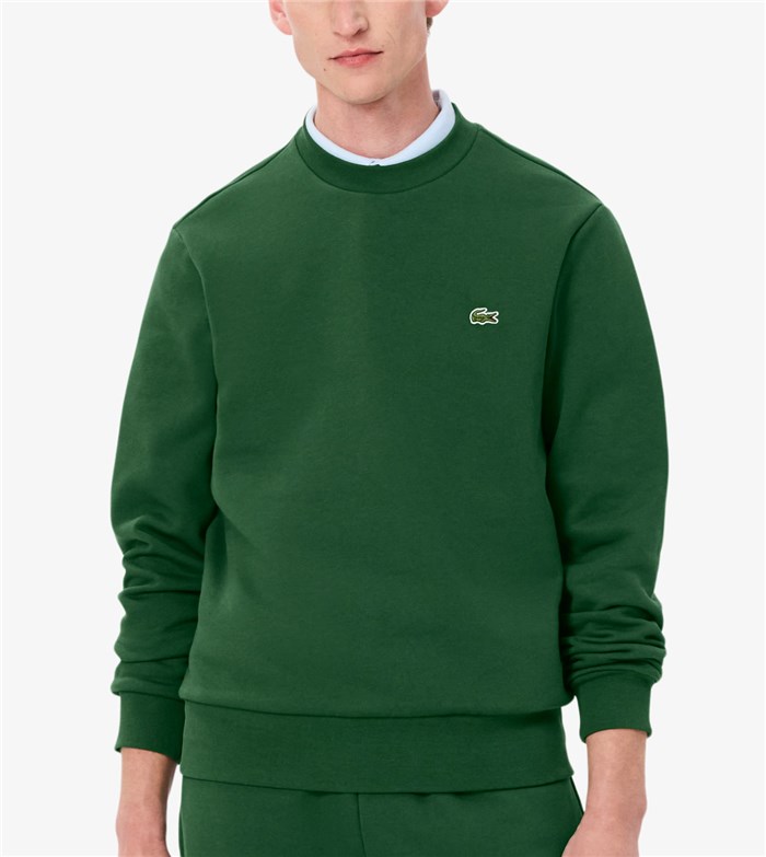 Lacoste SH9608 00 Verde Abbigliamento Unisex Felpa