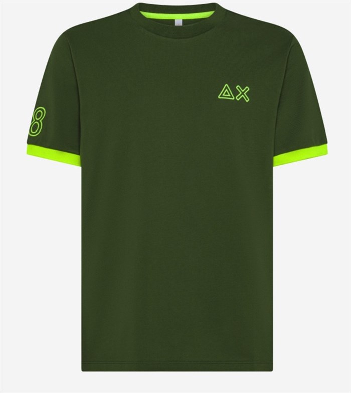 SUN68 T35125 Verde 2 Abbigliamento Uomo T-Shirt