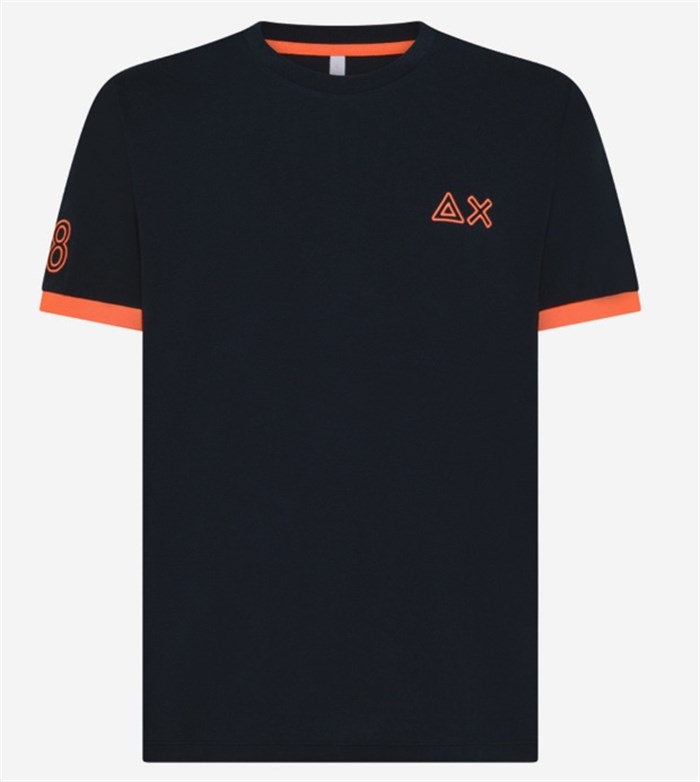 SUN68 T35125 Blu Abbigliamento Uomo T-Shirt