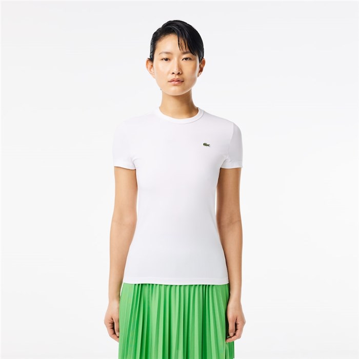 Lacoste TF7218 Bianco Abbigliamento Donna T-Shirt